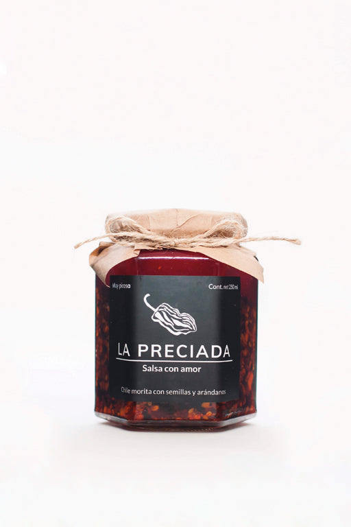 Black label (Spicy )salsa gourmet "La Preciada" Mas picosa